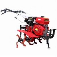 Mini Motocultor 2WD con Motor de Gasolina de 7hp para Campos Agrícolas, Huertos, Jardines y Huertos de Verduras con Implemento Gratuito