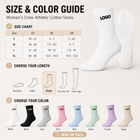 Chaussettes Montantes de Sport Personnalisées pour Femme, en Coton Athlétique, avec Logo et Lettres Brodés, Idéales pour la Gym