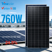 Panneaux solaires Trina Mono Topcon Dual Glass 735W 745W 760W Panneaux solaires bifaciaux IEC CE