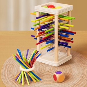 Jeu de bâtonnets d'équilibre en bois avec dés et boules, pour l'interaction parent-enfant, l'entraînement à la réflexion et les puzzles - Product Image 6