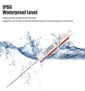 เครื่องวัดอุณหภูมิเตาย่างบาร์บีคิวและอาหารดิจิทัลพร้อมมาตรวัดอุณหภูมิหัววัดแบบพับได้สำหรับการอบและทำอาหาร - Product Image 5