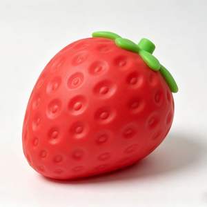 Juguete Blandito de Fresa de 14CM, Suave, de Rebote Lento, de PU, con Tacto Húmedo, Modelo de Fruta, Portátil, para Aliviar el Estrés, Regalo, Uso Diario y de Ocio - Product Image 1