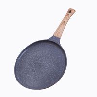 Wajan Batu Medis 20cm/24cm/28cm Anti Lengket, Wajan Bulat untuk Pancake, Omelet, Steak, Peralatan Masak