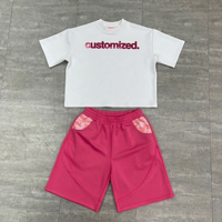 T-shirts personnalisés pour hommes, style streetwear, décontractés, tricotés, respirants, à col ras du cou, coupe ample et courte, en tissu épais, imprimés, pour le sport d'été