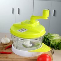 Handmatige plastic multifunctionele keukenhulp: groentesnijder, vleesmolen, knoflookpeller, sapcentrifuge, blender