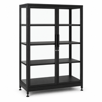Vitrine pour salon, meuble de rangement avec porte en verre, armoire haute pour chambre à coucher