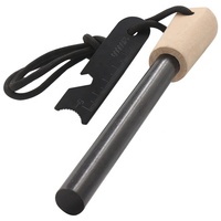 Allume-feu géant en ferrocérium avec manche en bois de 1/2 pouce pour la survie en camping en extérieur