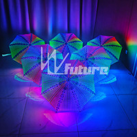 Parapluie LED Offre Spéciale ensoleillé et tissu de parapluie avec lumière brillante pour la performance des adultes