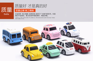 รถบัสขนาดเล็กน่ารัก 8 คัน รถแท็กซี่ รถพยาบาล รถดับเพลิง ชุดโมเดลรถยนต์ รถโลหะผสม รถหล่อขึ้นรูป ของเล่นรถแท็กซี่ - Product Image 5