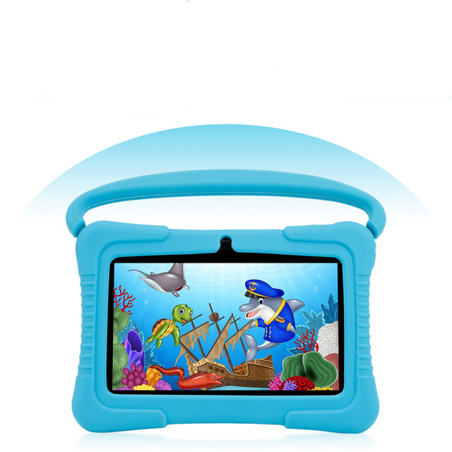 Educational Tablet Cheapest Kids Tablet 2GB 32GB Android 12 Tablet Parental Controls Christmas Gift With Silicone Case