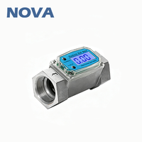 Medidor de Flujo de Turbina de Acero Inoxidable y Aluminio NOVA de 1/1.5/2 Pulgadas para Diésel, Gasolina, Metanol y Agua