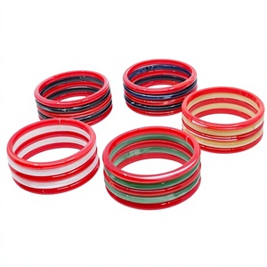 New Handmade Resin <b>Bangle</b> Bracelets Set Colorful Design Stylish Round Rings Artistic Home Decoration Craft Jewelry Wedding - Product Image 1