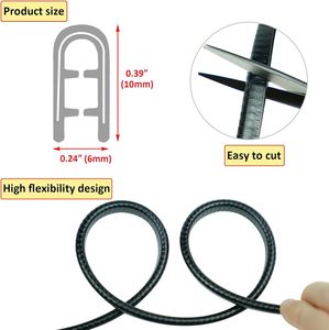 5 mètres voiture en forme de U porte moulure garniture voiture porte bord gardes Clips métalliques coupe-froid protection pointu accessoires extérieurs - Product Image 3
