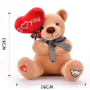 Orsacchiotto Personalizzato per San Valentino con Palloncino a <span class=keywords><strong>Cuore</strong></span> '<span class=keywords><strong>Ti</strong></span> <span class=keywords><strong>Amo</strong></span>', <span class=keywords><strong>Peluche</strong></span> Imbottito in Cotone PP - Product Image 4