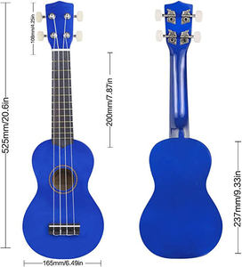 HUASHENG-Ukelele soprano <span class=keywords><strong>popular</strong></span> de 21 pulgadas, materiales con forma de cuerpo Dreadnought, ukelele clásico de calidad superior con bolsa - Product Image 2