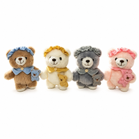 Porte-clés en peluche ours en peluche - Breloque de sac en polyester - Décoration de sac à dos