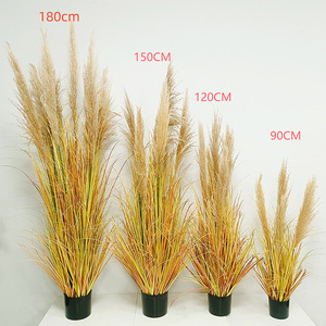 Roseaux artificiels en gros, <span class=keywords><strong>d</strong></span>écorations <span class=keywords><strong>d</strong></span>'herbe paysagère, <span class=keywords><strong>d</strong></span>écorations de sol intérieures, aménagement paysager extérieur <span class=keywords><strong>d</strong></span>'<span class=keywords><strong>automne</strong></span>, plantes pour photographie de mariage - Product Image 4