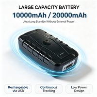 Traceur GPS 4G 10000mAh 20000mAh sans fil pour moto, vélo électrique, scooter, antivol, alarme de vibration cachée, moniteur vocal, localisateur