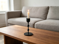 Support de bougie conique en fer noir sur mesure, bougeoir en métal, toutes tailles et couleurs disponibles pour la décoration de table de mariage et de la maison