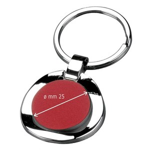 พวงกุญแจโลหะสั่งทำสีแดง ดีไซน์คาราไบเนอร์ทันสมัย วัสดุโลหะผสมสังกะสี พร้อมโลโก้สั่งทำ บรรจุกล่อง - Product Image 2