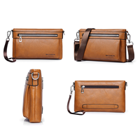 Bolso Bandolera de Hombre de Cuero PU, Impermeable, Casual y Moderno
