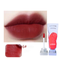 Lápiz Labial Nude de Alta Calidad con Etiqueta Personalizada, Cosmético Rojo Sexy Mate Cremoso, Líquido Mineral Impermeable, Brillo Labial en Tamaño de Viaje