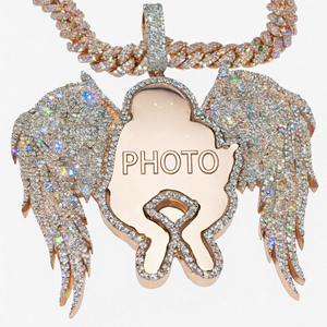 Colgante Hip Hop de Plata 925 de Alta Calidad con Dijes de Gorila Personalizados, Moissanita Iced de Corte Brillante y Engaste de Garra, que pasa la prueba del probador de diamantes - Product Image 3