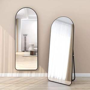 Cadre en alliage d'aluminium <span class=keywords><strong>Miroir</strong></span> de chambre à coucher design arqué sur pied Miroirs muraux décoratifs modernes hauts au sol - Product Image 5