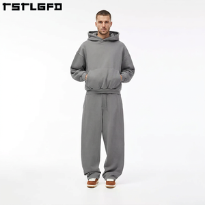 Sudadera con Capucha de Felpa Francesa Gruesa para Hombre, Tallas Grandes, de Tela Reciclada, de Algodón Orgánico Sólido, Oversize, para Invierno - Product Image 4