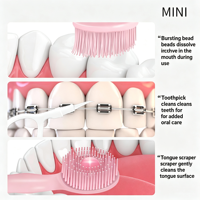 Kit de Soins Bucco-Dentaires Tout-en-Un avec Dentifrice Intégré, Fil Dentaire, Cure-Langue, Étui Compact pour Adultes, Hôtel, 26 Pièces/Sac