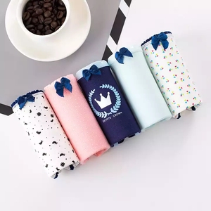 Meilleure qualité slip femme <span class=keywords><strong>Sexy</strong></span> grande taille imprimé mignon sous-vêtement de dessin animé pour adolescente culotte en coton pour femme avec nœud papillon - Product Image 1