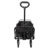 Chariot de camping pliable de petite taille Chariot pliant Wagon de pique-nique en plein air Plage Camping Chariot de camping