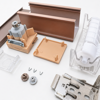 Kit de Herrajes para Persianas de Madera de Ajuste Universal: Riel Superior, Riel Inferior, Mecanismo de Inclinación, Soporte de Embrague, Tapa Final, Juego de Clips para Cinta de Escalera