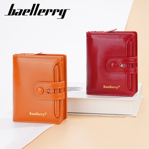 กระเป๋าสตางค์ผู้หญิงแบรนด์ Baellerry หนัง PU ขนาด 5 นิ้ว ช่องใส่บัตรหลายช่อง กระเป๋าใส่เหรียญแบบมีหัวเข็มขัด สีพื้น คอลเลคชั่นฤดูใบไม้ผลิ 2023 - Product Image 3