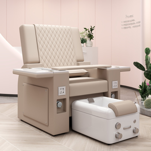Sillón de Pedicura Eléctrico Multifuncional para Salón de Belleza, Servicio de Pestañas y Uñas, con Baño de Pies y Sofá - Product Image 1