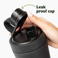 Bouteille de sport isotherme en acier inoxydable pour protéines en poudre, shaker de gym, mixeur nutritionnel