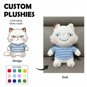 Peluches personnalisées en coton PP avec logo, jouets en peluche, poupées en peluche anime chibi avec cheveux gris et robe traditionnelle, cadeau d'anniversaire - Product Image 4