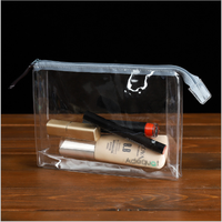 Pochette de rangement portable en PVC pour maquillage, motif lettres, personnalisable avec fermeture éclair, pour l'organisation de voyage, trousse à cosmétiques