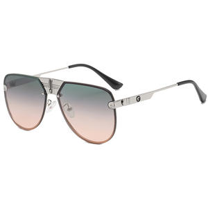 FRIENDS 2021 Nouveauté Lunettes de soleil de marque <span class=keywords><strong>Laser</strong></span> Design Grand Cadre Pilote Personnalisé Mode pour Hommes - Product Image 5
