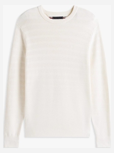 Maglione a righe 100% in cotone girocollo a righe <span class=keywords><strong>tonali</strong></span> da uomo traspirante per la stagione primaverile - Product Image 5