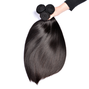 2021 popolare Brasiliana Diritta Del Merletto Dei Capelli Chiusura Con 3 Fasci di Capelli, Pacchi Dei Capelli Vergini Con Chiusura Del Merletto - Product Image 3