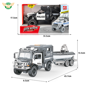 Nueva popularidad, modelo de autobús urbano para niños, coche de música ligera, juguetes, coche de policía, lancha rápida remolcada, juguete de inercia de doble puerta - Product Image 5