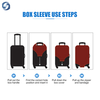 Housse de valise personnalisée en polyester imprimée sur mesure, protection de bagages, housse de valise personnalisée, sacs de voyage, housses de valise