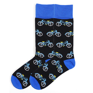 Calcetines Divertidos de Colores para Hombre, Calcetines Invisibles de Algodón Peinado, Calcetines Casuales de Moda para Mujer con Estampados de Guitarra, Piña, Bicicleta, Tiburón y Argyle - Product Image 5