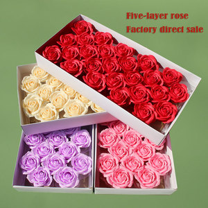 Venta al por mayor de fábrica: Cabezas de rosas de jabón realistas de alta simulación para accesorios de ramos del Día de San Valentín y Acción de Gracias - Product Image 1