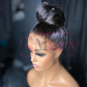 Peluca de Cabello Humano 100% Natural con Frente de Encaje y Cordón Ajustable, Sin Pegamento, de Alta Definición 360°, en Oferta - Product Image 6