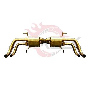 ระบบท่อไอเสียแบบ Catback Vortex Valvetronic สำหรับ Audi R8 5.2L V10 สีทองเคลือบด้วยไฟฟ้า สแตนเลส ชุดแต่งสำหรับรถแข่ง - Product Image 4