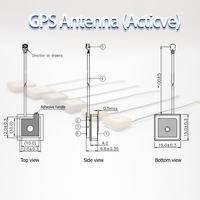 Antenne GPS interne en céramique à gain élevé 1575Mhz, antenne GPS intégrée, antenne GPS miniature 25mm avec connecteur IPE