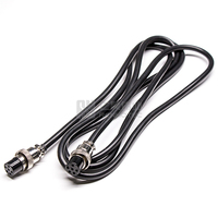 Connecteur aviation femelle étanche GX12 GX20 GX16, raccord de jonction 2/3/4/5/6/7/8/9/10 broches, câble de 20 cm en laiton, prise d'air