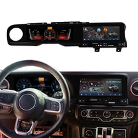 Foforfor Double écran 12,3'' pour Jeep Wrangler 2018-2023 CarPlay Android 15 Autoradio Stéréo Tableau de bord avec GPS USB DSP OEM